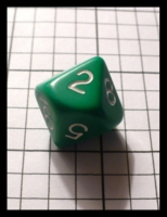 Dice : Dice - 10D - Green with White Numerals - Ebay Feb 2010